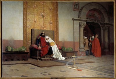 Excommunication de Robert II le Pieux en 998. Le roi de France, fils de Hugues Capet, tombe amoureux et épouse sa cousine Berthe de Bourgogne malgré la désapprobation du pape Grégoire V, qui l