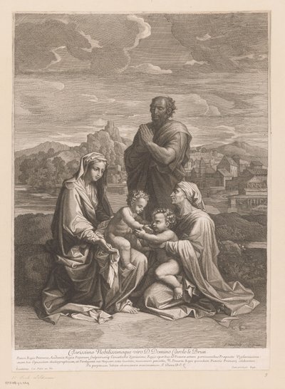 Sainte Famille avec Élisabeth et Jean - Jean Pesne