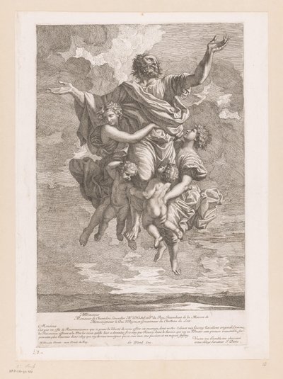 Paul porté au ciel par des anges - Jean Pesne