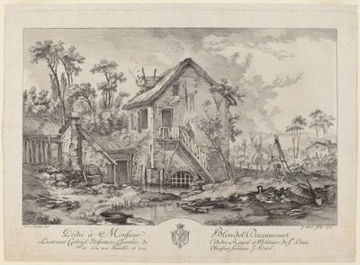 Cour de ferme - Jean Pierre Louis Laurent Hoüel after François Boucher