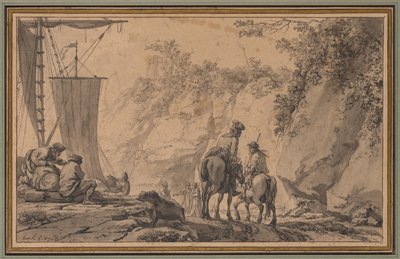 Figures dans un paysage - Jean Pierre Louis Laurent Houël