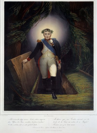 Portrait en pied de Napoléon Ier (1769 - 1821) de son tombeau - Jean Pierre Marie Jazet