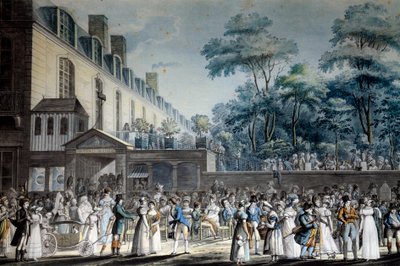 Vue de Paris : la promenade du jardin turc - Jean Pierre Marie Jazet