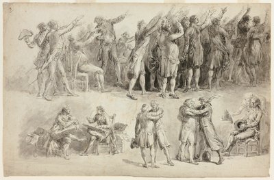 Études pour le Serment du Jeu de Paume - Jean Pierre Norblin de La Gourdaine