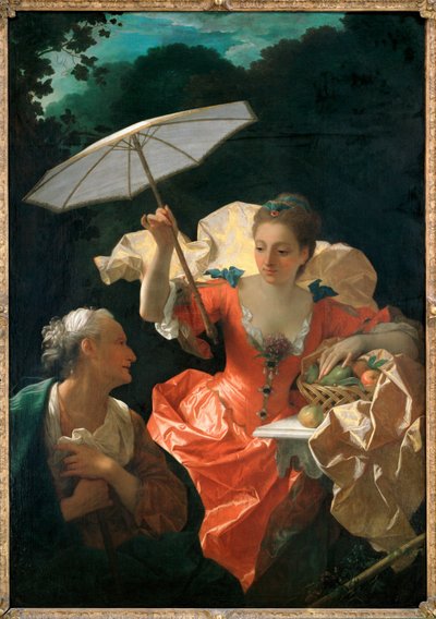 Vertumna et Pomona (peinture sur toile) - Jean Ranc