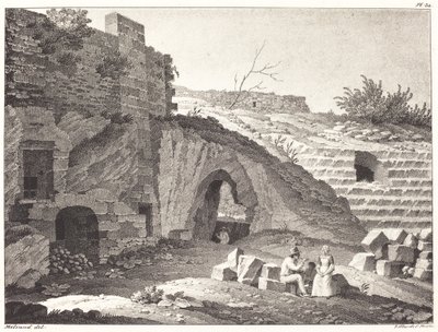 Rustiques pique-niquant dans des ruines - Jean René Méliand