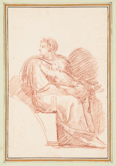 Josias avec Jéchonias dans ses bras, ancêtres du Christ du plafond de la chapelle Sixtine par Michel-Ange - Jean Robert Ango