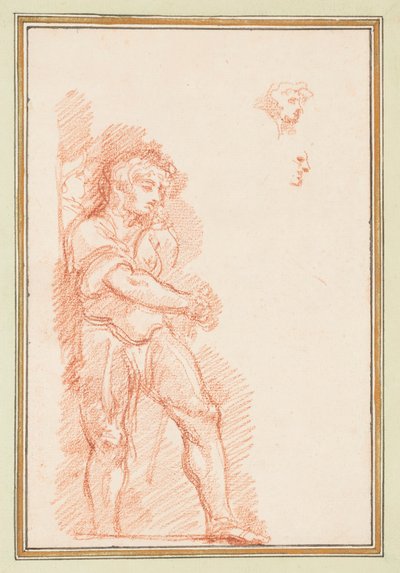 Soldat en Costume Antique avec Études de Profil - Jean Robert Ango