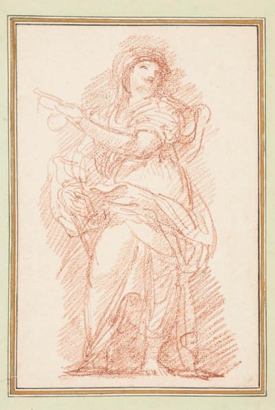 Figure féminine debout pointant - Jean Robert Ango