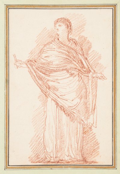 Figure debout avec châle - Jean Robert Ango