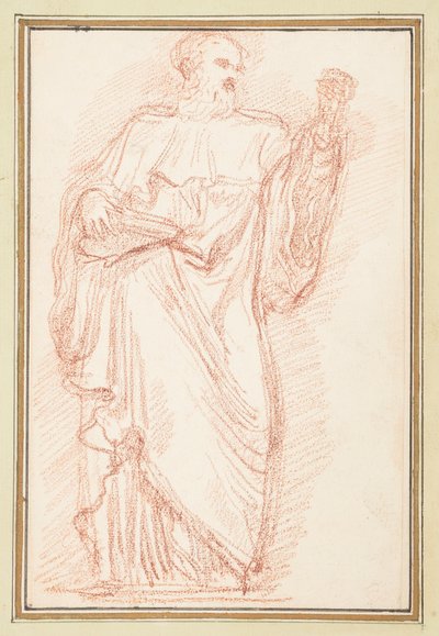 Figure masculine debout avec un livre - Jean Robert Ango