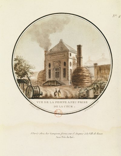 Vue de la pompe à incendie prise de la cour - Jean Testard