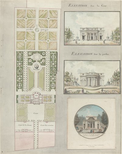 Projet pour la maison et les jardins de Mlle Guimard - Jean Testard and Charles Philippe Campion de Tersan