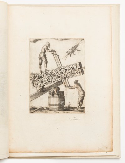 Planche 2, de Si quid melius videris (Une suite de dessins en noir) - Jean Toutin