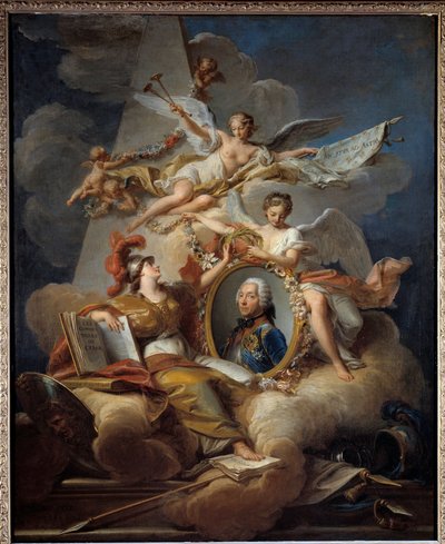 Portrait allégorique de Louis Charles Auguste Fouquet, duc de Belle-Isle, maréchal de France (1684-1761) - Jean Valade