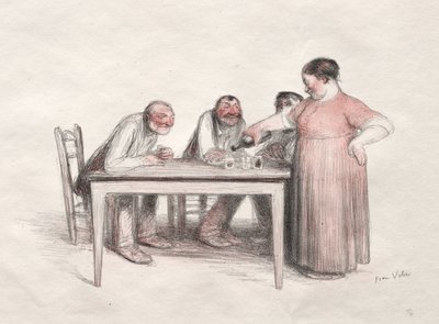 Le verre de vin - Jean Veber