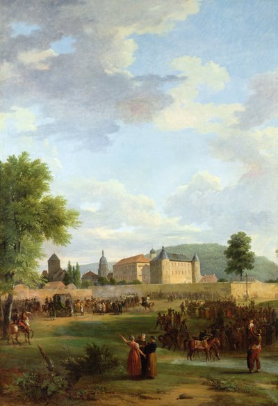 Napoléon reçu à Ettlingen par Charles Frédéric Grand-Duc de Bade - Jean Victor Bertin