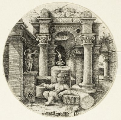 Enfant nu assis - Jean de Gourmont