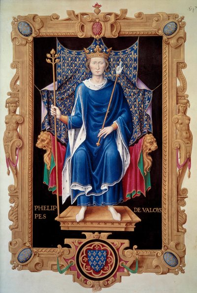 Portrait en pied du roi Philippe VI de Valois - Jean du Tillet