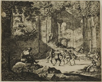 Danse des bergers dans les ruines antiques - Jean le Pautre
