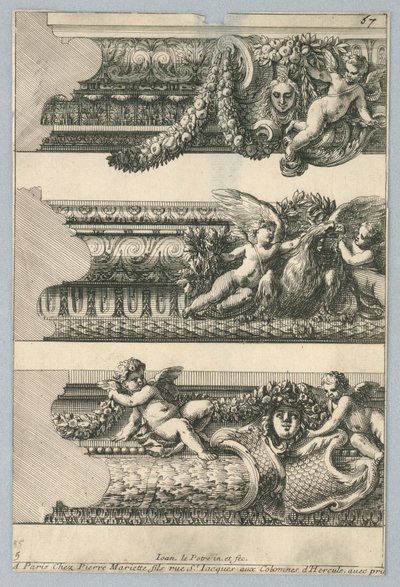 Design pour cadres peints, de "Bordures de Tableau" - Jean le Pautre