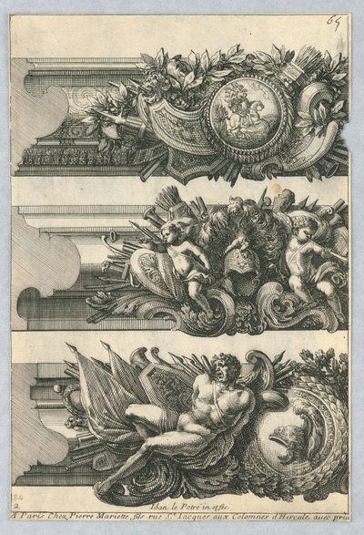 Conception pour cadres peints, de "Bordures de Tableau" - Jean le Pautre