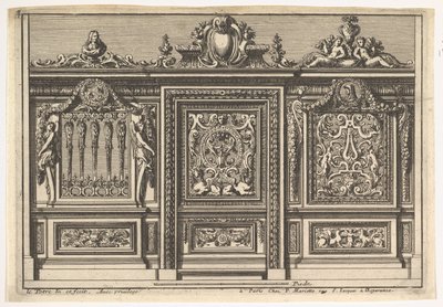 Conception pour un écran de chœur avec deux variantes, de : Clôtures de chapelles, 17e siècle - Jean le Pautre