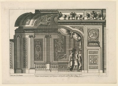 Design pour une alcôve française, de "Alcoves à la Française" - Jean le Pautre