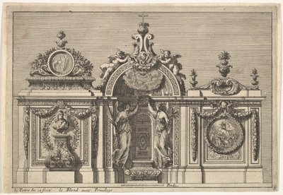 Conception pour un tabernacle avec deux variantes, de: Tabernacles à l