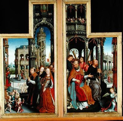 Polyptyque de la Glorification de la Sainte Trinité représentant des apôtres et des martyrs, 1509-16 - Jean the Elder Bellegambe