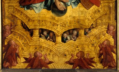 La Trinité, détail. Anges. Partie centrale du polyptyque d