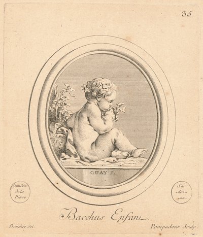 Bacchus enfant - Jeanne Antoinette Poisson, marquise de Pompadour after François Boucher after Jacques Guay
