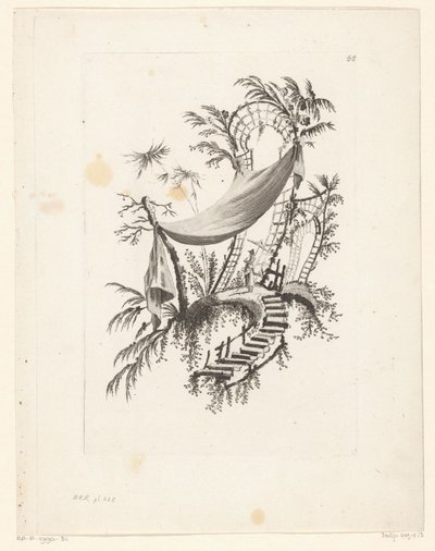Figure avec parasol sous une tente - Jeanne Deny