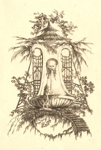 Fontaine chinoise avec masque - Jeanne Deny