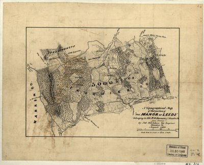 Carte topographique de la partie du "Manoir de Leeds" appartenant au colonel M.G. Harman de Staunton, Va. LOC 2005625200 - Jedediah Hotchkiss