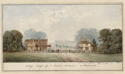 Conception des pavillons à Edensor dans le parc de Chatsworth - Jeffry Wyatville