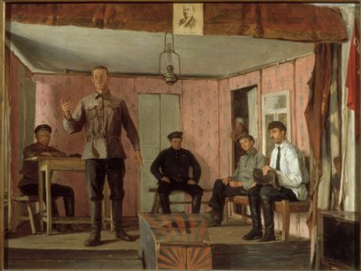 Une réunion de la cellule communiste villageoise - Jefim Michailowitsch Tschepzow