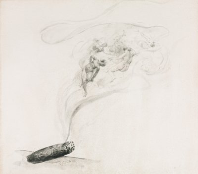 Dans la fumée - Jehan Georges Vibert