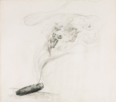 Dans la fumée, 1800s - Jehan Georges Vibert