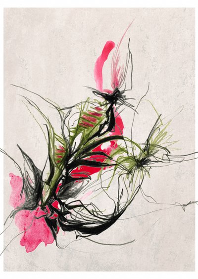 Motifs botaniques abstraits aux couleurs vives - Jenja Braun