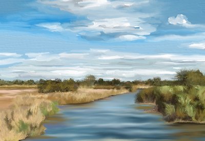 Paysage fluvial paisible - Jenna Alheit