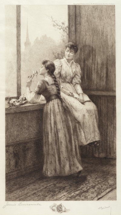 Sans titre (Deux filles à une fenêtre) - Jennie Augusta Brownscombe