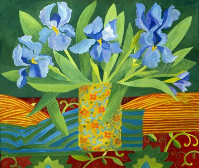 Iris, 2014 (acrylique sur toile) - Jennifer Abbott