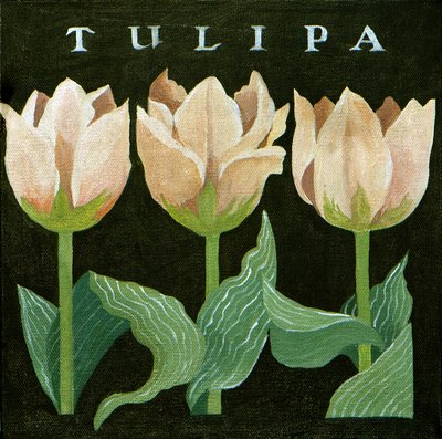 Tulipes, 2013 (acrylique sur toile) - Jennifer Abbott