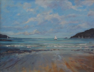 Northsands Salcombe, voile, 2016 - Jennifer Wright