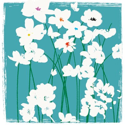 Fleurs turquoise - Jenny Frean
