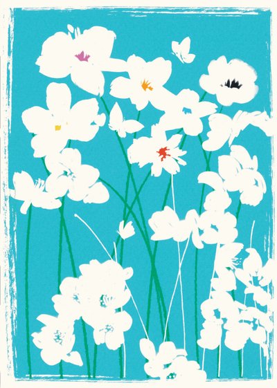 Fleurs turquoise - Jenny Frean