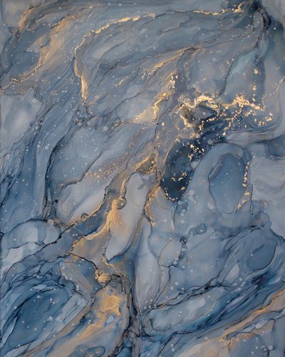 Bleu apaisant et or - Jenny Nielsen