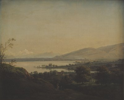 Vue sur le lac Léman vers le Mont Blanc et Genève - Jens Juel