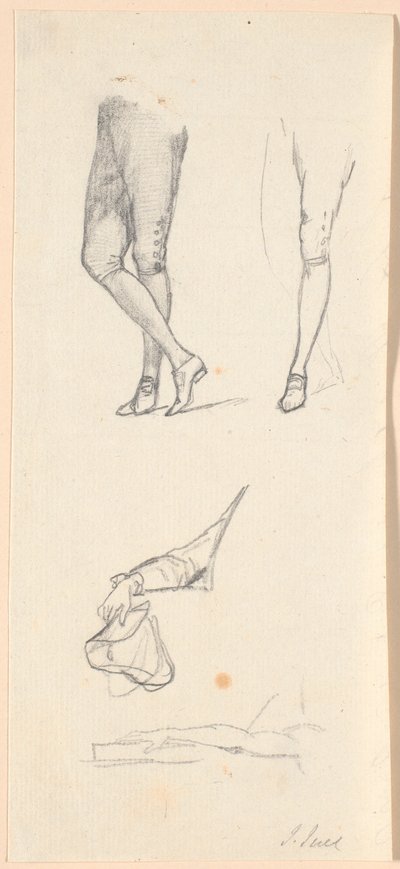 Études de jambes et de bras pour le portrait de Frédéric VI - Jens Juel